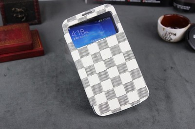 三星Galaxy Mega棕格子皮套 品質(zhì)保護(hù)與韓式時(shí)尚的完美融合
